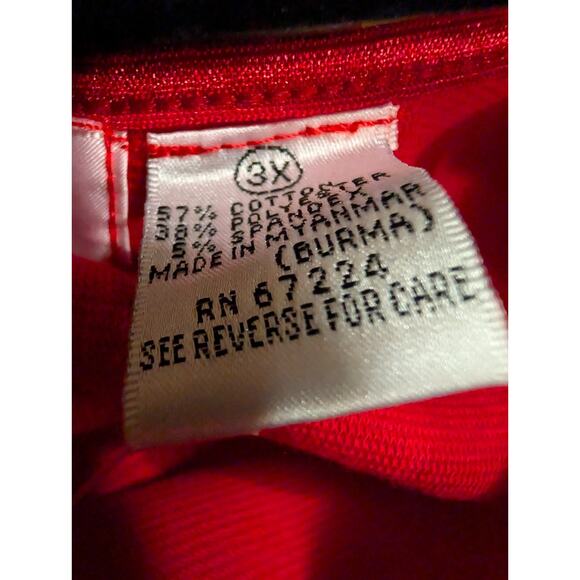 New Extra Touch Sportswear Red Stretch Tank Top Plus Size 3X Vintage Scoop Neck - Picture 5 of 7